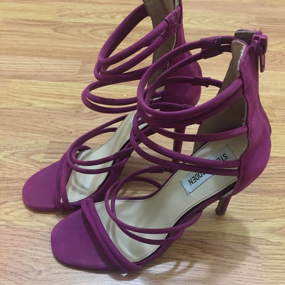 Fuchsia Pink Purple Steve Madden Heels - Picture 2 of 4